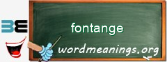 WordMeaning blackboard for fontange